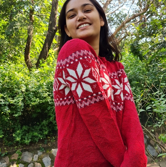 Old Navy Sweaters - Knitted red cardigan.